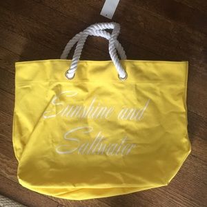 Brand new yellow Trina Turk yellow beach tote NWT